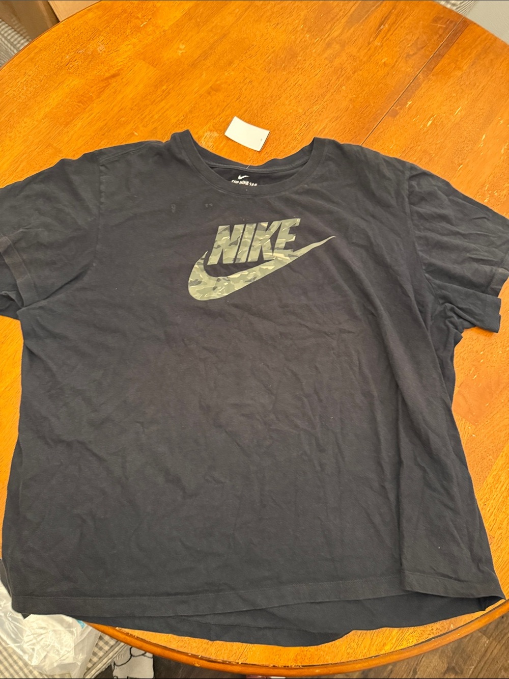 Nike Black Tee with Camo Logo xxxl